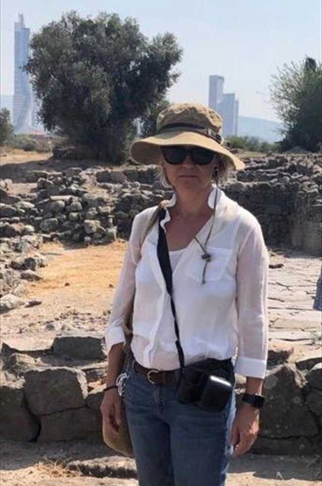Dr. Elif Koparal, head of team surveying for Aphrodite temple in Urla Izmir