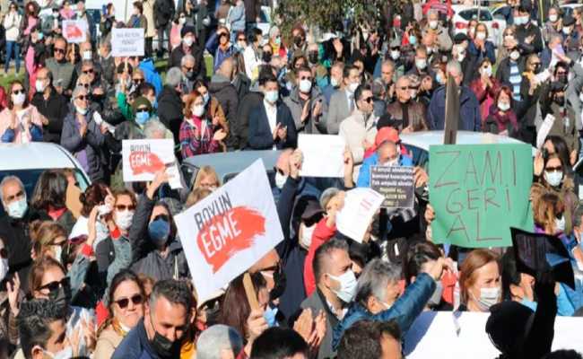 PROTESTS AGAINST ELECTRICITY PRICE HIKES IN TURKEY