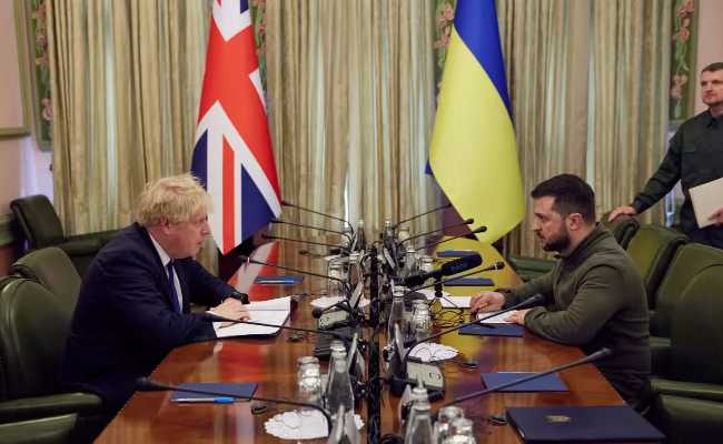 ZELENSKY AND JOHNSON MEETING