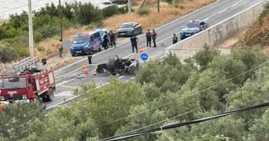 VEHICLE BURNS TOURISTS DIES