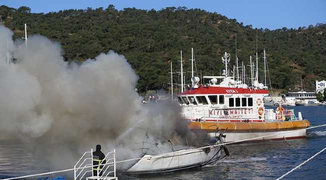 FIRE ON YACHT IN FETHIYE